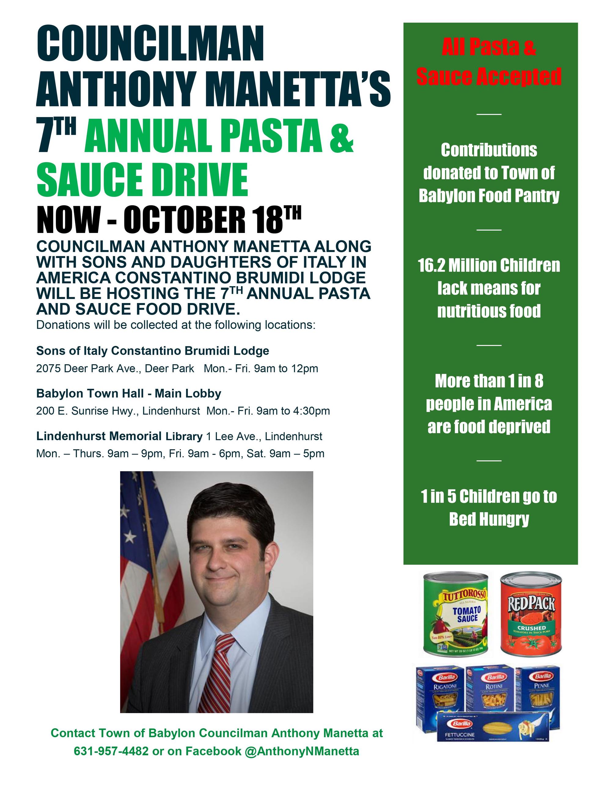 Pasta and Sauce Drive Flyer 2024 
