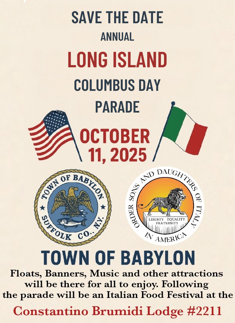 SAVE THE DATE ANNUAL LONG ISLAND COLUMBUS DAY PARADE