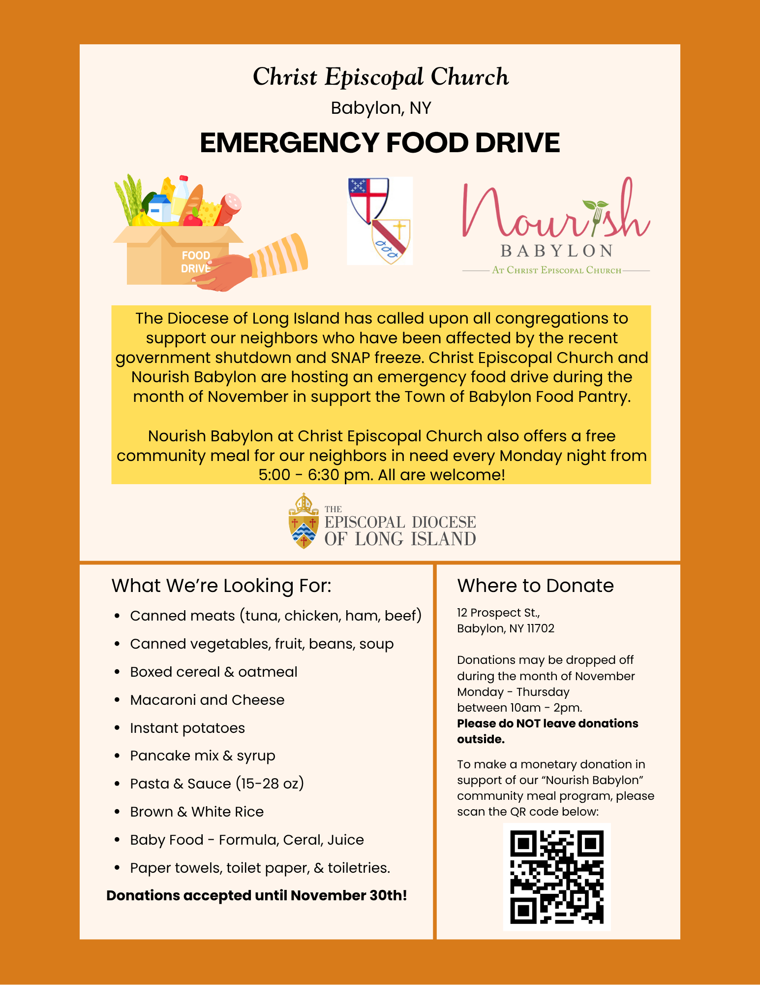 Emergency Food Drive