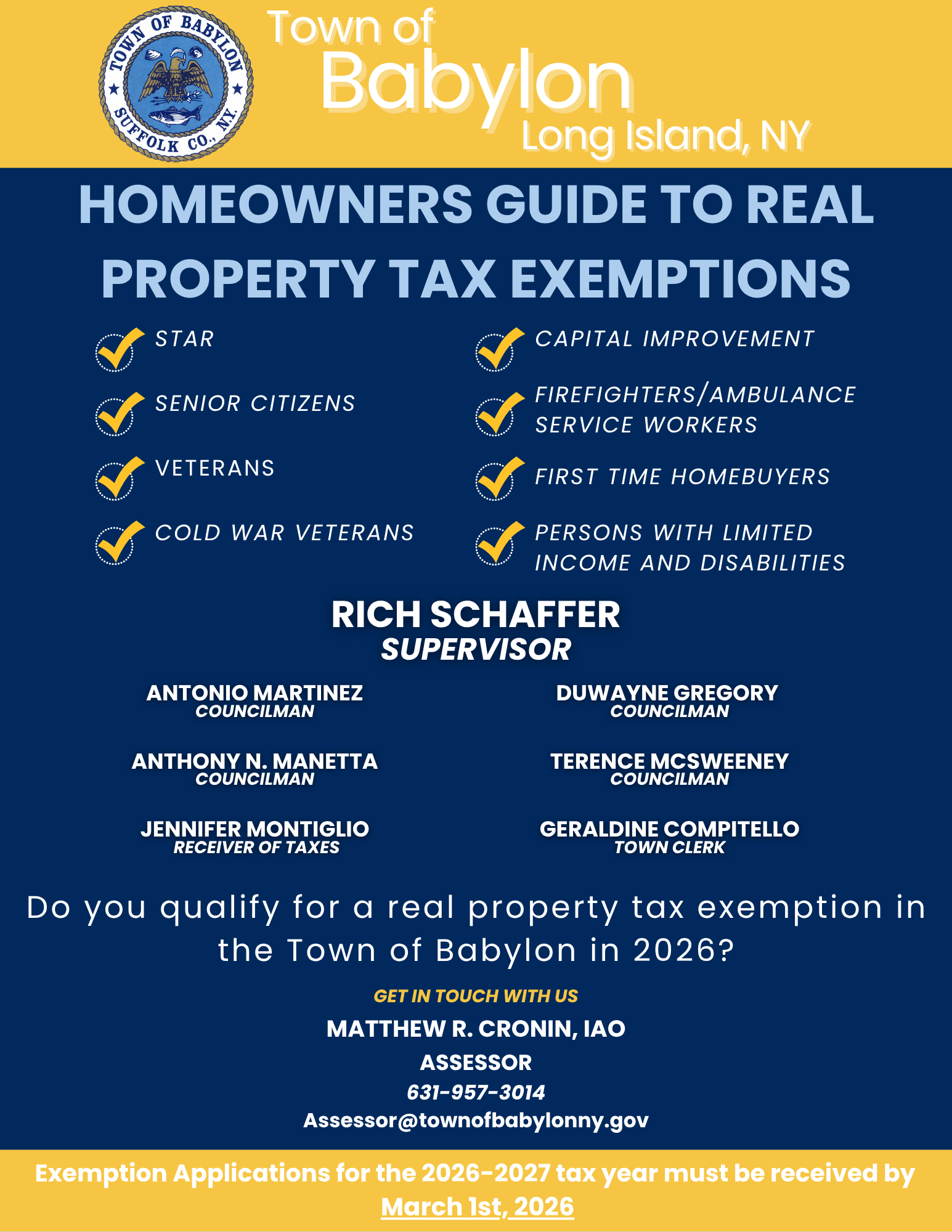 Town Real Property Tax Exemptions