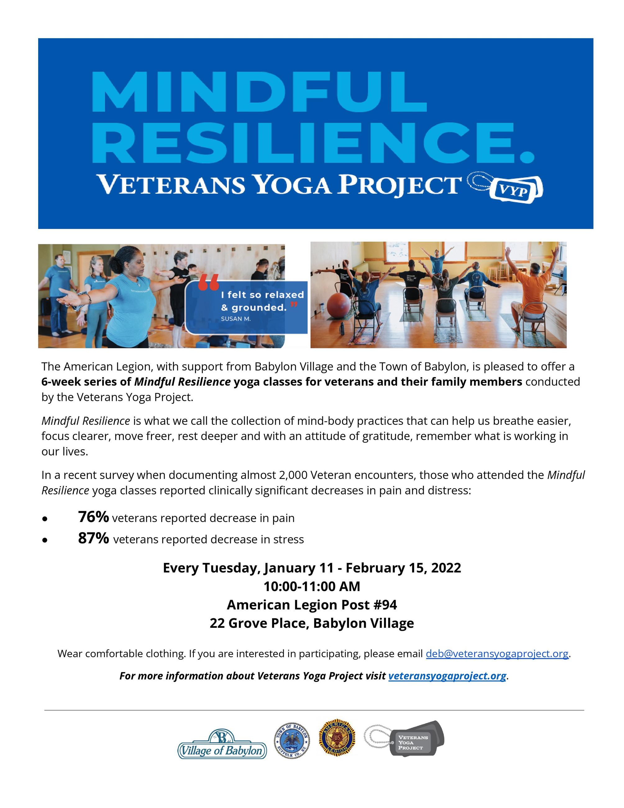 Veterans Yoga Project Flyer