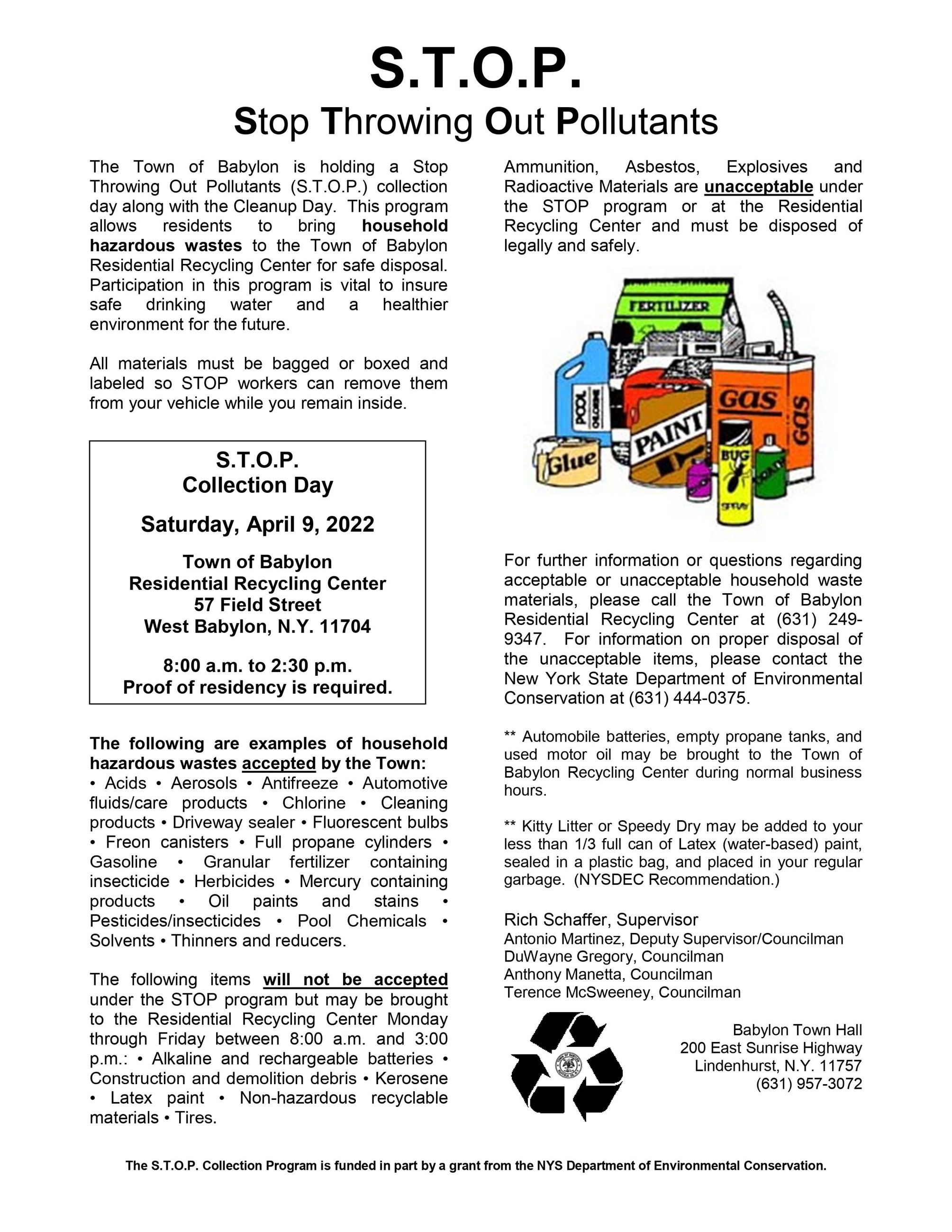 Stop Day 2022 Spring Flyer