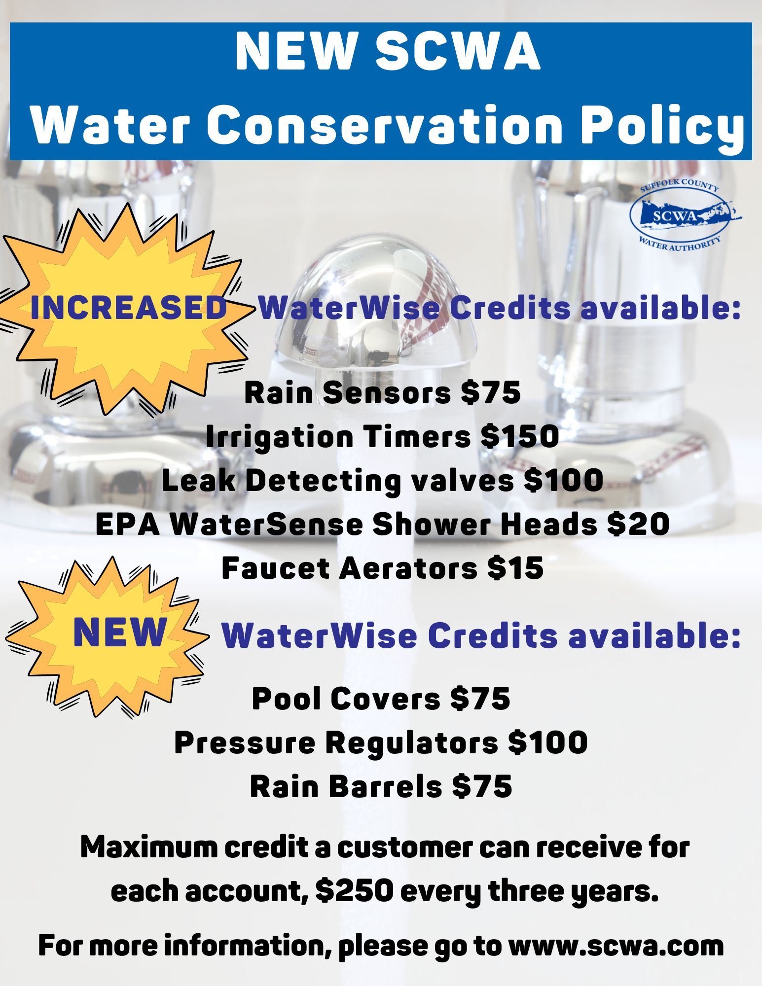 Conservation policy - Acct credits